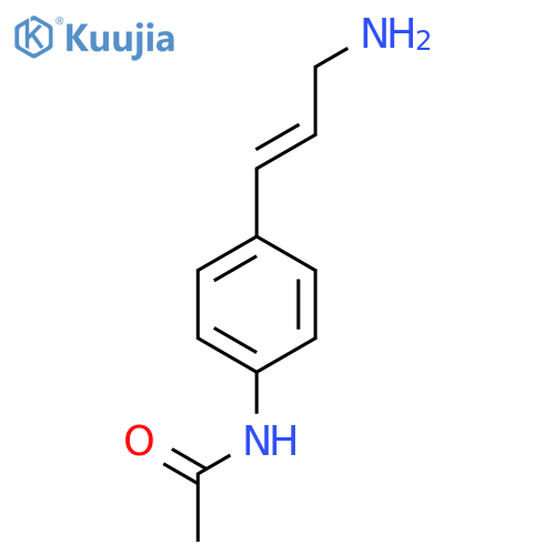 N-4-(3-aminoprop-1-en-1-yl)phenylacetamide structure