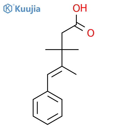 3,3,4-trimethyl-5-phenylpent-4-enoic acid structure