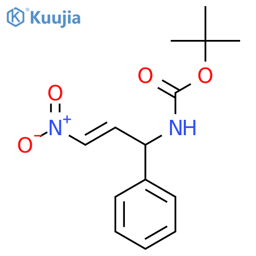 tert-butyl N-(3-nitro-1-phenylprop-2-en-1-yl)carbamate structure