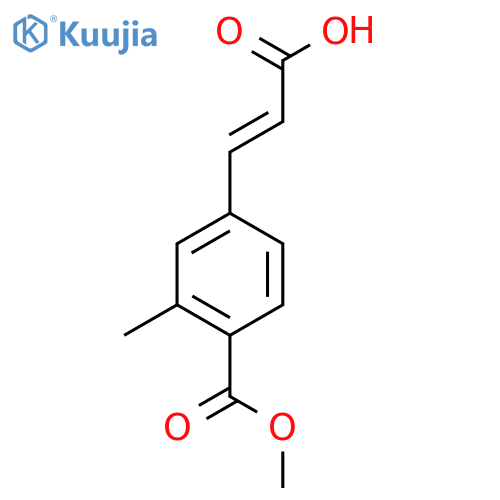 3-4-(methoxycarbonyl)-3-methylphenylprop-2-enoic acid structure