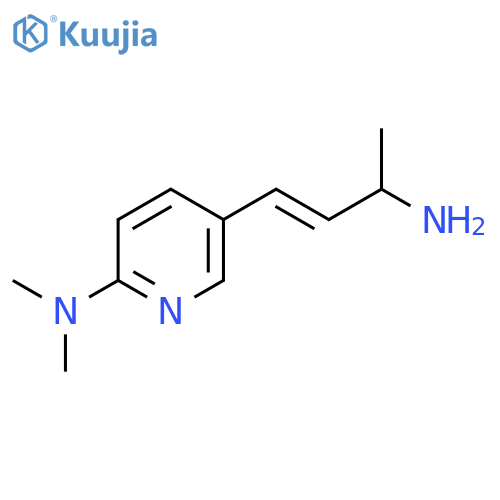5-(3-aminobut-1-en-1-yl)-N,N-dimethylpyridin-2-amine structure