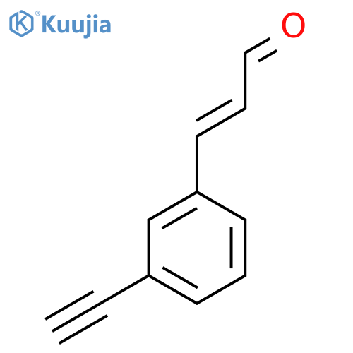 3-(3-ethynylphenyl)prop-2-enal structure
