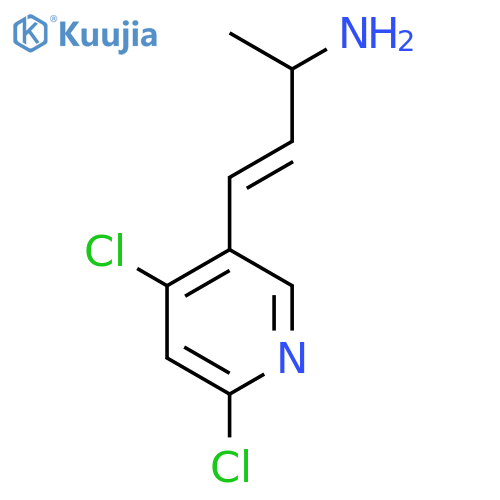 4-(4,6-dichloropyridin-3-yl)but-3-en-2-amine structure
