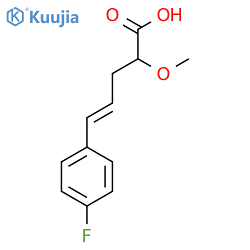 5-(4-fluorophenyl)-2-methoxypent-4-enoic acid structure
