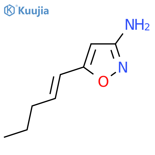 5-(pent-1-en-1-yl)-1,2-oxazol-3-amine structure