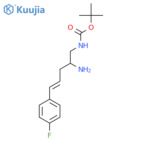 tert-butyl N-2-amino-5-(4-fluorophenyl)pent-4-en-1-ylcarbamate structure