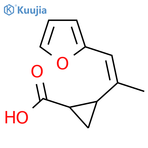 2-1-(furan-2-yl)prop-1-en-2-ylcyclopropane-1-carboxylic acid structure