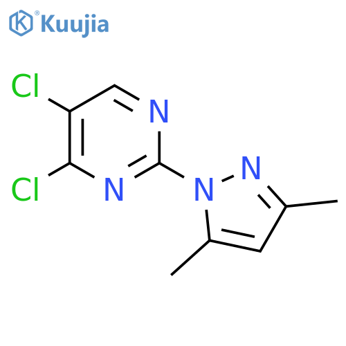 4,5-dichloro-2-(3,5-dimethyl-1H-pyrazol-1-yl)pyrimidine structure