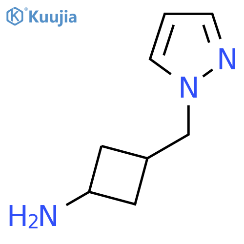 (1s,3s)-3-(1H-pyrazol-1-yl)methylcyclobutan-1-amine structure