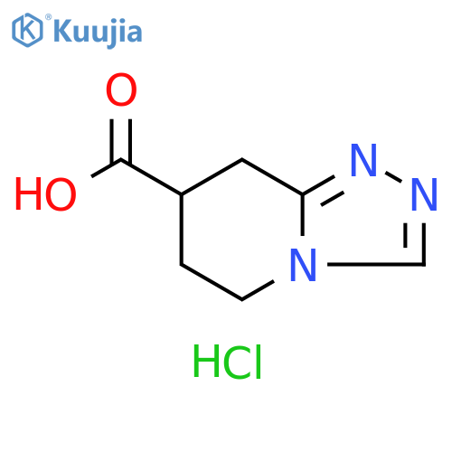 1,2,4-Triazolo[4,3-a]pyridine-7-carboxylic acid, 5,6,7,8-tetrahydro-, hydrochloride (1:1) structure