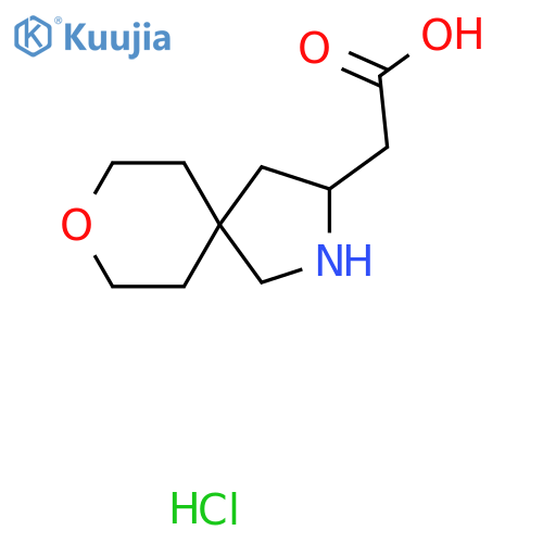 2-{8-oxa-2-azaspiro4.5decan-3-yl}acetic acid hydrochloride structure