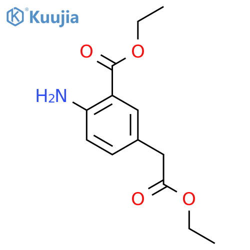 Ethyl 2-amino-5-(2-ethoxy-2-oxoethyl)benzoate structure