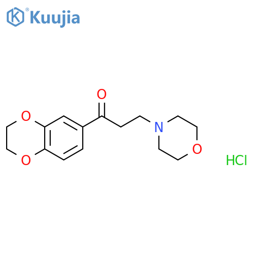 1-(2,3-dihydro-1,4-benzodioxin-6-yl)-3-morpholino-propan-1-one;hydrochloride structure