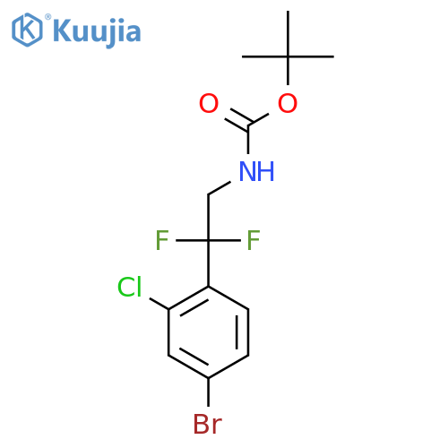 tert-butyl N-2-(4-bromo-2-chlorophenyl)-2,2-difluoroethylcarbamate structure