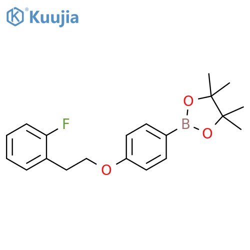 2-[4-[2-(2-Fluorophenyl)ethoxy]phenyl]-4,4,5,5-tetramethyl-1,3,2-dioxaborolane structure