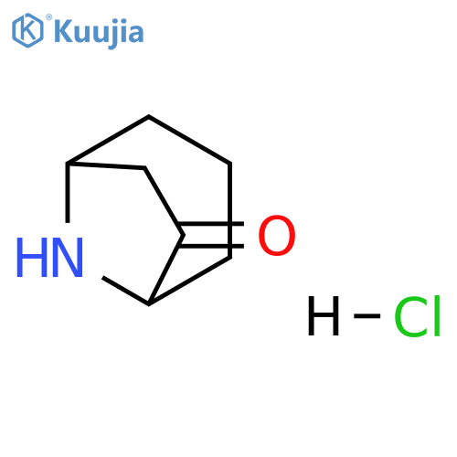 8-azabicyclo[3.2.1]octan-6-one;hydrochloride structure