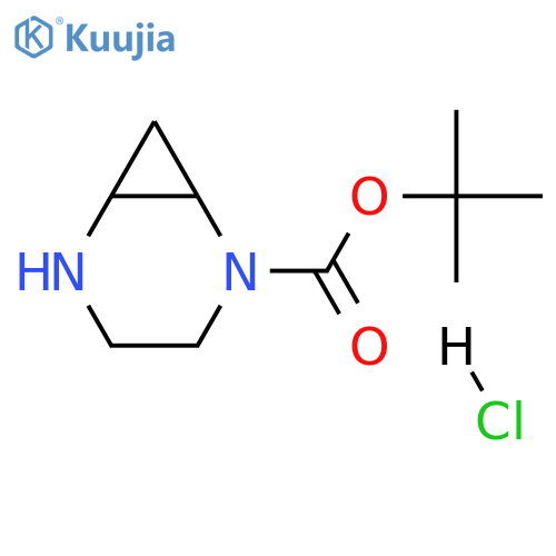 tert-butyl 2,5-diazabicyclo[4.1.0]heptane-2-carboxylate hydrochloride structure