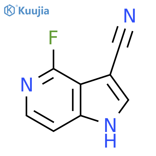 4-fluoro-1H-pyrrolo[3,2-c]pyridine-3-carbonitrile structure