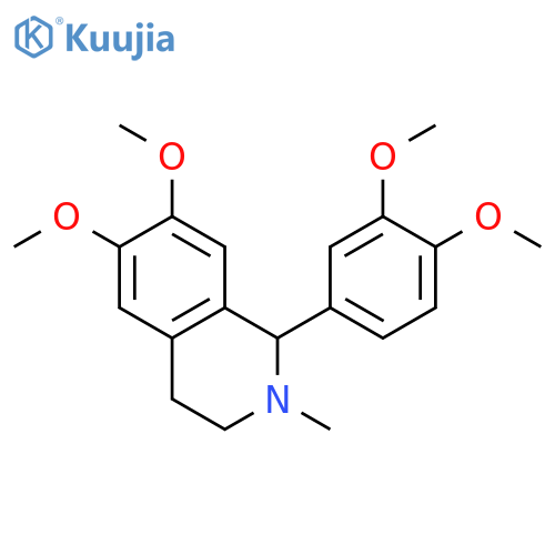 Isoquinoline,1-(3,4-dimethoxyphenyl)-1,2,3,4-tetrahydro-6,7-dimethoxy-2-methyl- structure