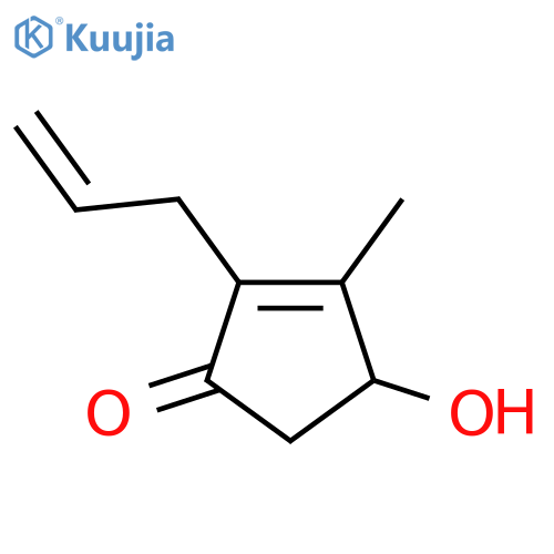 2-Cyclopenten-1-one,4-hydroxy-3-methyl-2-(2-propen-1-yl)-, (4S)- structure
