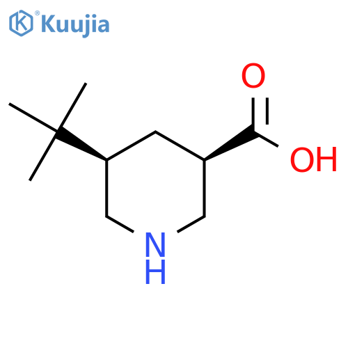 rac-(3R,5R)-5-tert-butylpiperidine-3-carboxylic acid structure