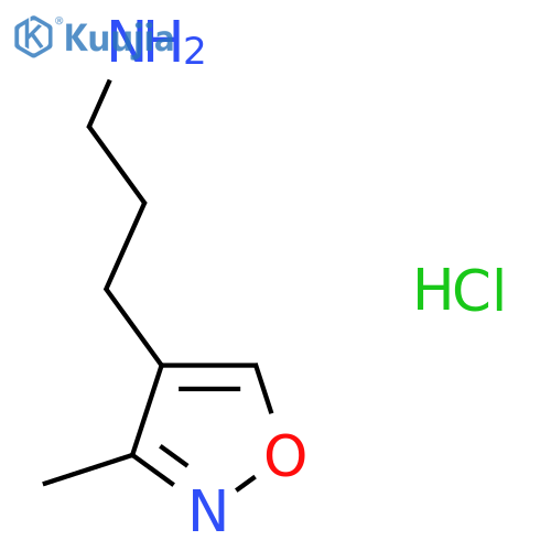 3-(3-Methyl-1,2-oxazol-4-yl)propan-1-amine;hydrochloride structure