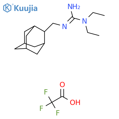 N''-[(adamantan-2-yl)methyl]-N,N-diethylguanidine; trifluoroacetic acid structure