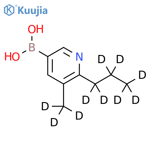 (5-(methyl-d3)-6-(propyl-d7)pyridin-3-yl)boronic acid structure