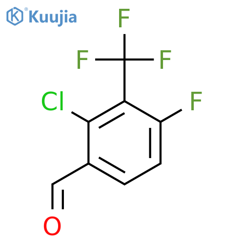 2-Chloro-4-fluoro-3-(trifluoromethyl)benzaldehyde structure