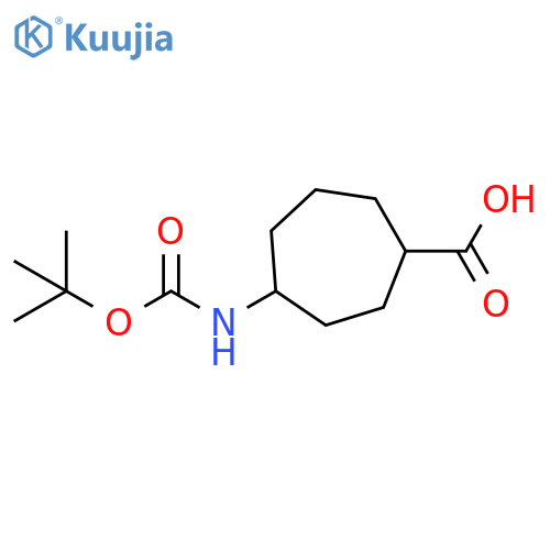 Cycloheptanecarboxylic acid, 4-[[(1,1-dimethylethoxy)carbonyl]amino]- structure