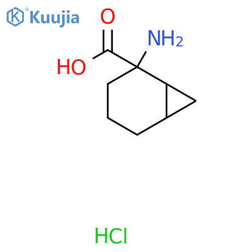 2-Aminobicyclo[4.1.0]heptane-2-carboxylic acid;hydrochloride structure