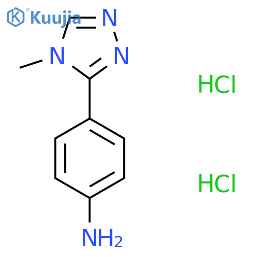 4-(4-Methyl-1,2,4-triazol-3-yl)aniline;dihydrochloride structure