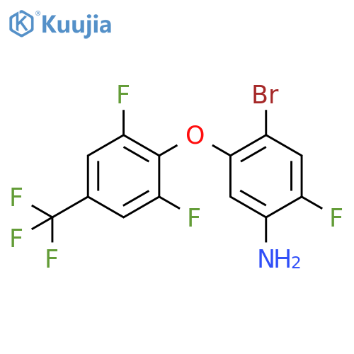 Benzenamine, 4-bromo-5-[2,6-difluoro-4-(trifluoromethyl)phenoxy]-2-fluoro- structure