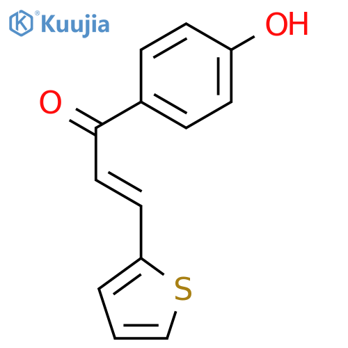 (2E)-1-(4-hydroxyphenyl)-3-(thiophen-2-yl)prop-2-en-1-one structure