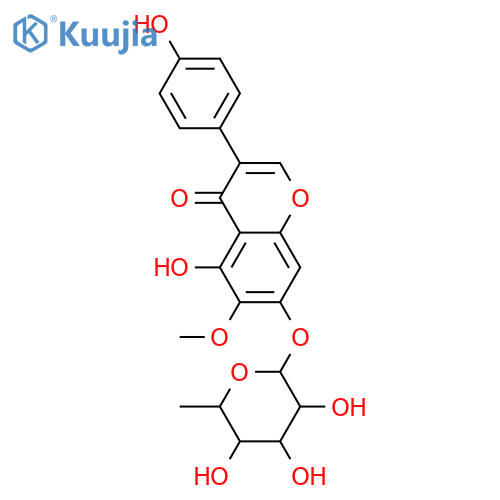 4',5,7-Trihydroxy-6-methoxyisoflavone; 7-O-[6-Deoxy-β-D-allopyranoside] structure