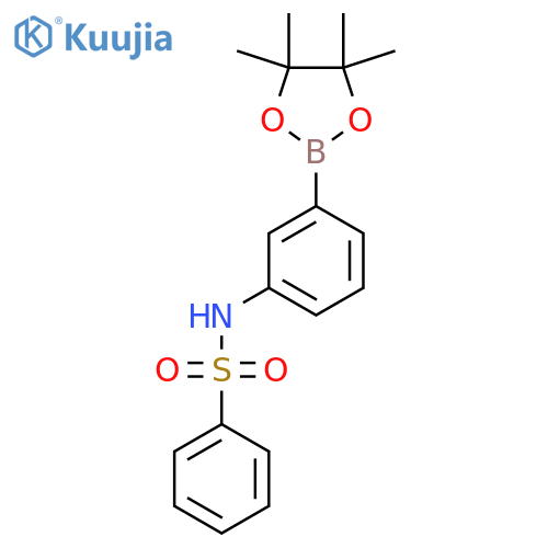 N-(3-(4,4,5,5-Tetramethyl-1,3,2-dioxaborolan-2-yl)phenyl)benzenesulfonamide structure