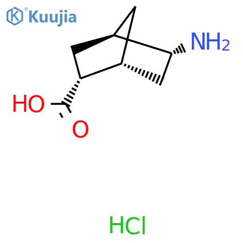 (1R,2R,4R,5R)-5-Aminobicyclo[2.2.1]heptane-2-carboxylic acid;hydrochloride structure