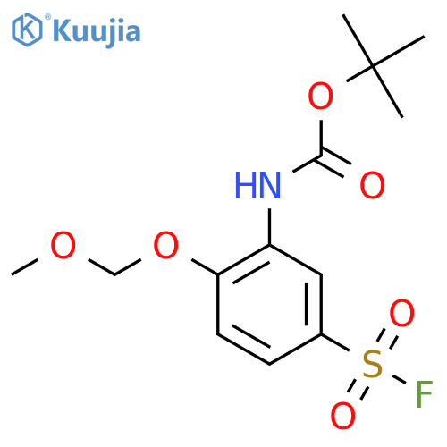 tert-butyl N-[5-(fluorosulfonyl)-2-(methoxymethoxy)phenyl]carbamate structure