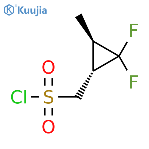 [(1R,3R)-2,2-Difluoro-3-methylcyclopropyl]methanesulfonyl chloride structure