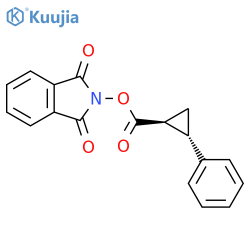 1,3-dioxo-2,3-dihydro-1H-isoindol-2-yl (1S,2S)-2-phenylcyclopropane-1-carboxylate structure