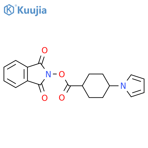 1,3-dioxo-2,3-dihydro-1H-isoindol-2-yl (1s,4s)-4-(1H-pyrrol-1-yl)cyclohexane-1-carboxylate structure