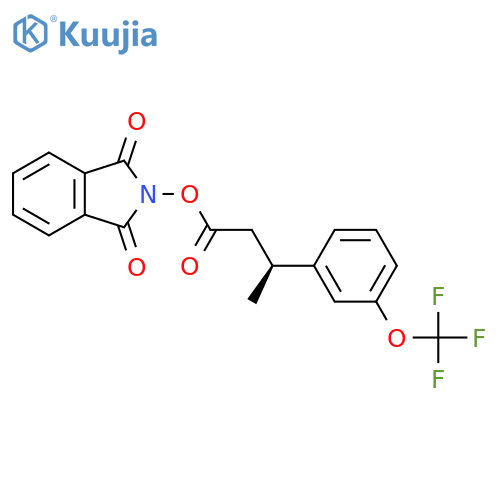 1,3-dioxo-2,3-dihydro-1H-isoindol-2-yl (3S)-3-[3-(trifluoromethoxy)phenyl]butanoate structure