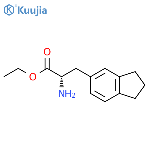 Ethyl (2S)-2-amino-3-(2,3-dihydro-1H-inden-5-yl)propanoate structure