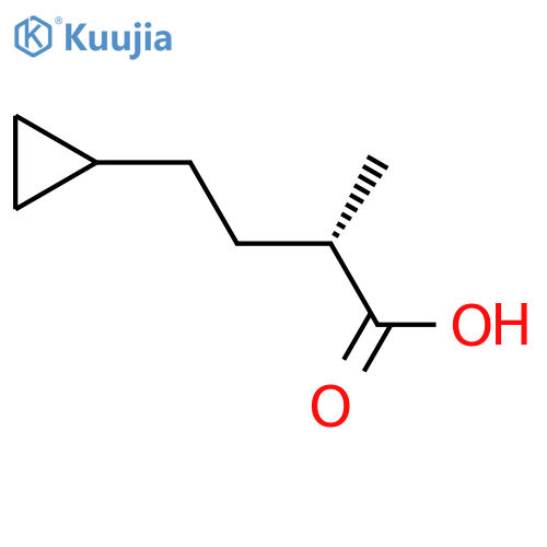 (2S)-4-Cyclopropyl-2-methylbutanoic acid structure