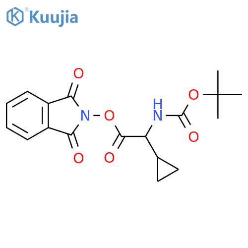 1,3-dioxo-2,3-dihydro-1H-isoindol-2-yl 2-{[(tert-butoxy)carbonyl]amino}-2-cyclopropylacetate structure