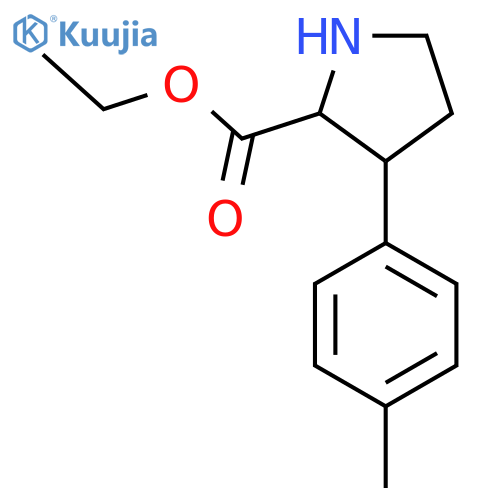 Ethyl 3-(4-methylphenyl)pyrrolidine-2-carboxylate structure