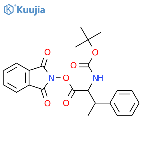 1,3-dioxo-2,3-dihydro-1H-isoindol-2-yl 2-{[(tert-butoxy)carbonyl]amino}-3-phenylbutanoate structure