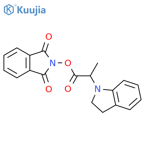 1,3-dioxo-2,3-dihydro-1H-isoindol-2-yl 2-(2,3-dihydro-1H-indol-1-yl)propanoate structure