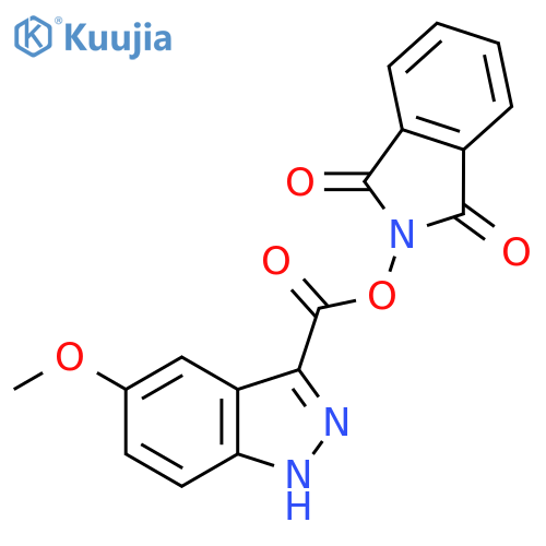 1,3-dioxo-2,3-dihydro-1H-isoindol-2-yl 5-methoxy-1H-indazole-3-carboxylate structure