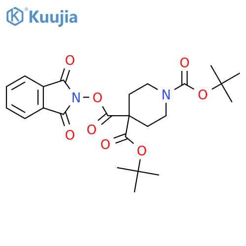 1,4-di-tert-butyl 4-(1,3-dioxo-2,3-dihydro-1H-isoindol-2-yl) piperidine-1,4,4-tricarboxylate structure
